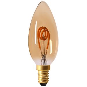 Ampoule LED à Filament E14 2W Flamme LOOPS Ambrée Girard Sudron